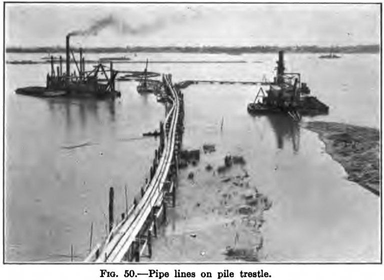 difference between pump pipe and dredge line