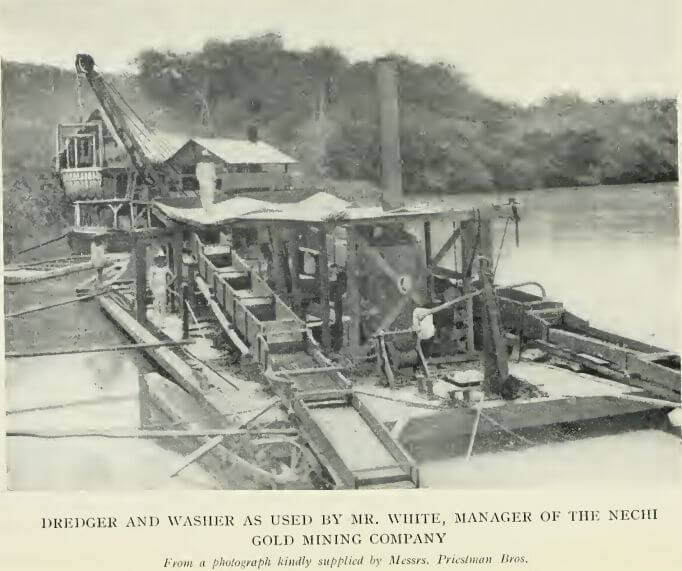 how to set up a gold dredge