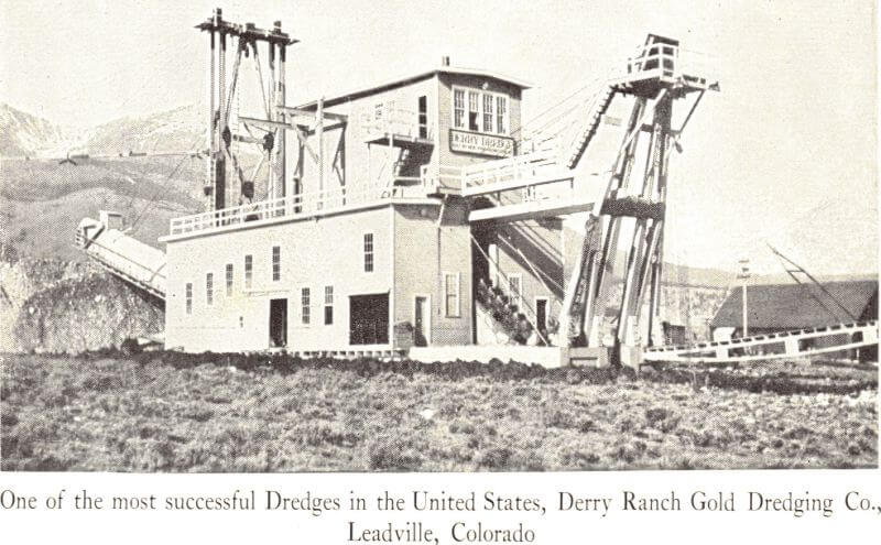 how does a giant gold dredge work on land