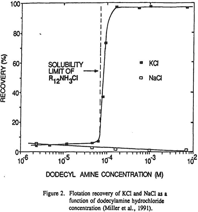 flotation adsorption of collector recovery